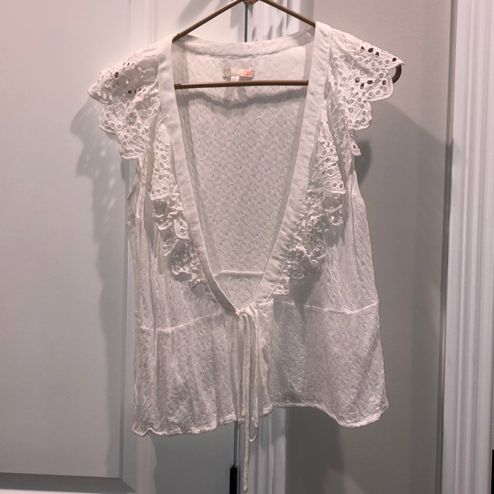 Gianni bini white tie front tank
